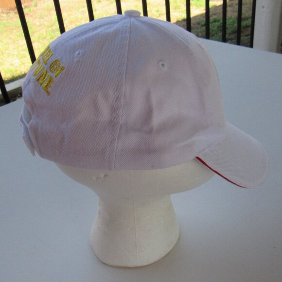 2017 Wheel of Fortune Colorful Logo White Hat Cap Adjustable Strap Unisex Adults - Picture 4 of 7